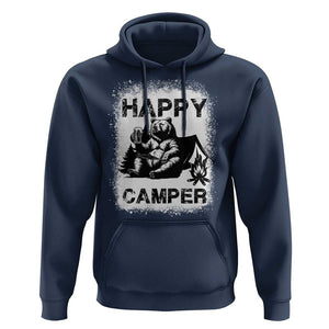 Camping Lover Hoodie Happy Camper Funny Bear Campfire Beer TS11 Navy Print Your Wear