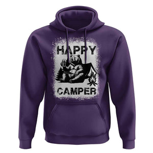 Camping Lover Hoodie Happy Camper Funny Bear Campfire Beer TS11 Purple Print Your Wear