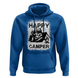 Camping Lover Hoodie Happy Camper Funny Bear Campfire Beer TS11 Royal Blue Print Your Wear