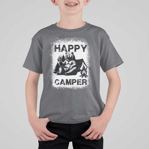 Camping Lover T Shirt For Kid Happy Camper Funny Bear Campfire Beer TS11 Charcoal Print Your Wear