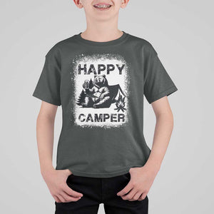 Camping Lover T Shirt For Kid Happy Camper Funny Bear Campfire Beer TS11 Dark Heather Print Your Wear