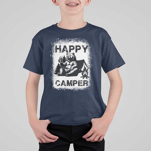 Camping Lover T Shirt For Kid Happy Camper Funny Bear Campfire Beer TS11 Navy Print Your Wear