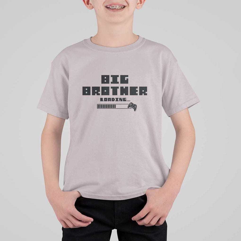 Big Brother T Shirt For Kid Loading Game Console TS11 Ice Gray Print Your Wear