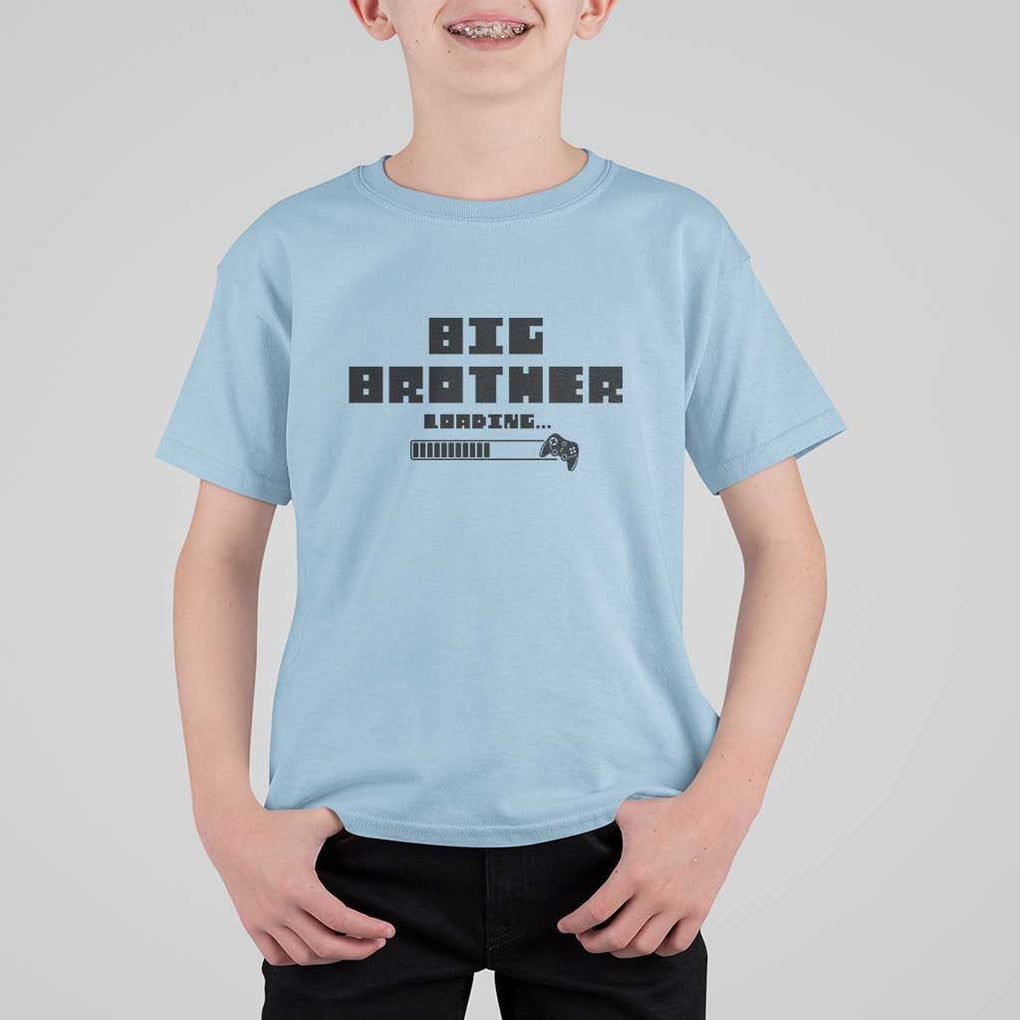 Big Brother T Shirt For Kid Loading Game Console TS11 Light Blue Print Your Wear