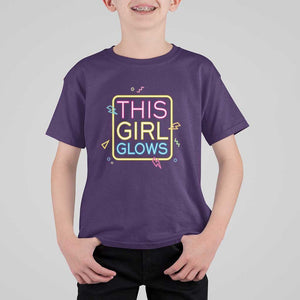 This Girl Glows T Shirt For Kid Neon Women Party Night TS11 Purple Print Your Wear