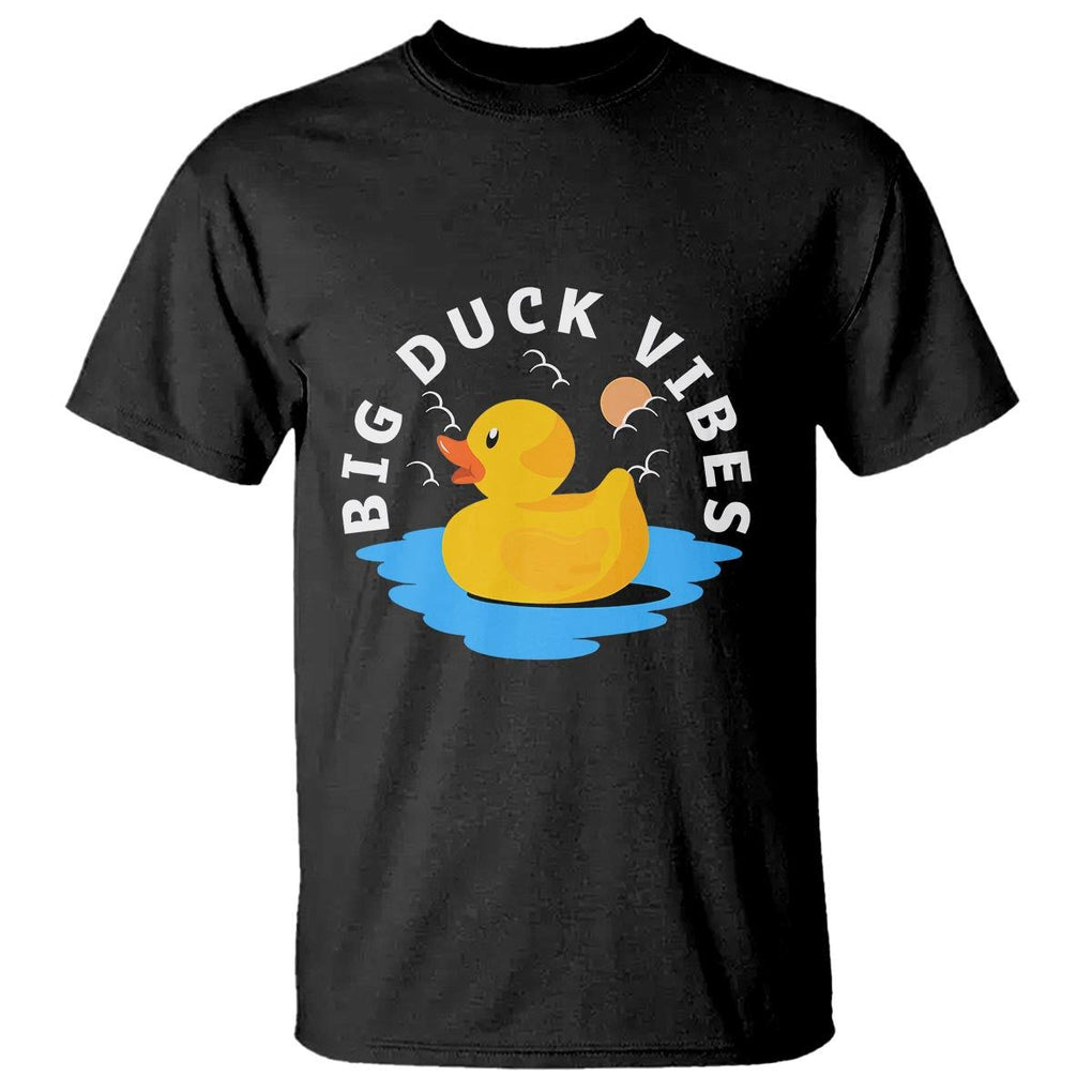 Rubber Ducky T Shirt Big Duck Vibes Cute Surfing Ocean Waves Summer Vacation TS11 Black Print Your Wear