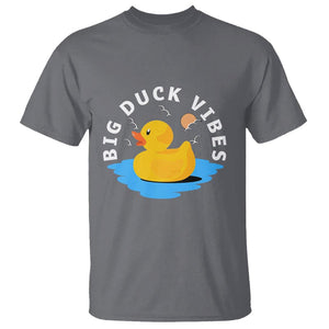 Rubber Ducky T Shirt Big Duck Vibes Cute Surfing Ocean Waves Summer Vacation TS11 Charcoal Print Your Wear