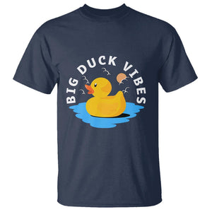 Rubber Ducky T Shirt Big Duck Vibes Cute Surfing Ocean Waves Summer Vacation TS11 Navy Print Your Wear