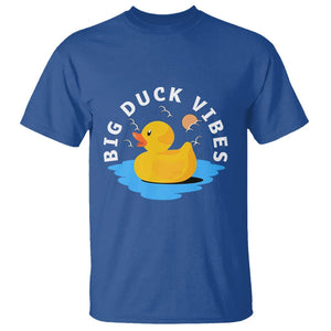 Rubber Ducky T Shirt Big Duck Vibes Cute Surfing Ocean Waves Summer Vacation TS11 Royal Blue Print Your Wear