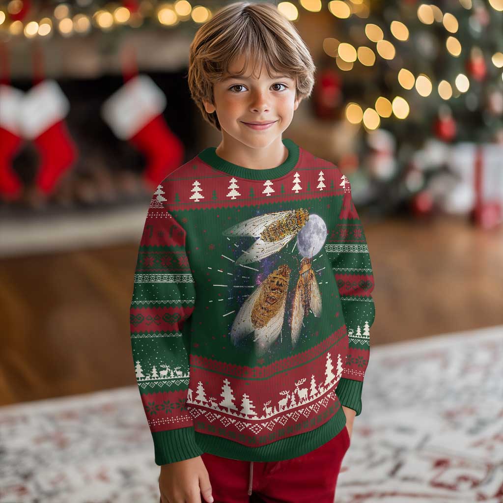 Funny 3 Cicadas Concert Fest Moon Cicada Reunion Knit Sweatshirt TS11 Christmas Print Your Wear