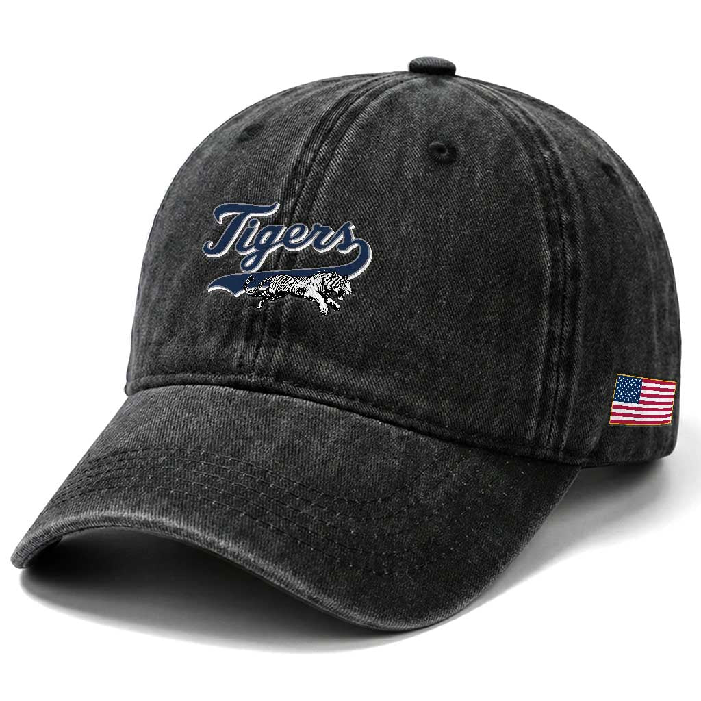 Funny Tiger Lover Sports Name Baseball Washed Cotton Baseball Cap TS11 Print Your Wear