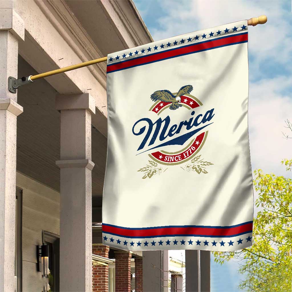 Funny Merica Since 1776 Garden Flag 4th of July Beer Lover Eagle TS11 Modern Beige Red Print Your Wear