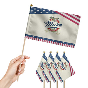 Funny Merica Since 1776 Patriotic Handheld Flag 4th of July Beer Lover Eagle TS11 Print Your Wear