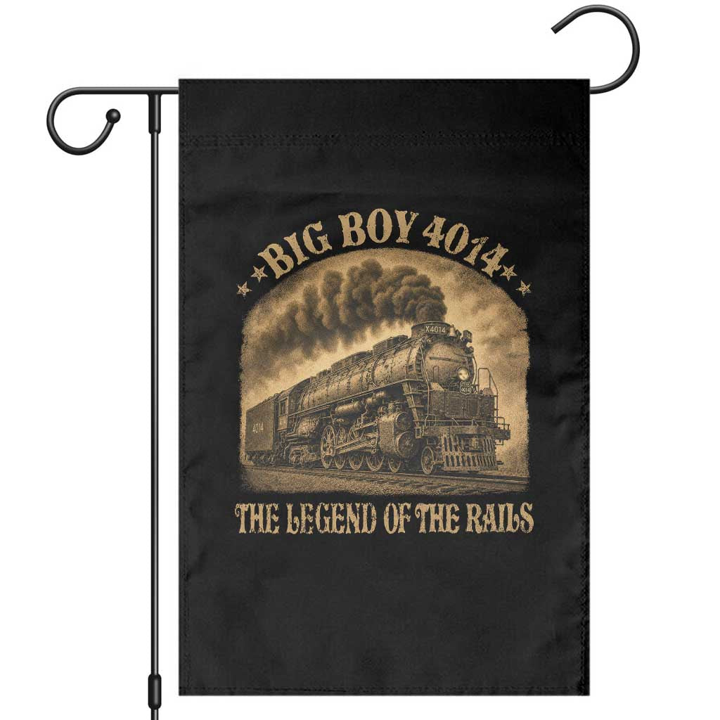 Steam Locomotive Legend of The Rails Train Garden Flag TS11 Black Print Your Wear