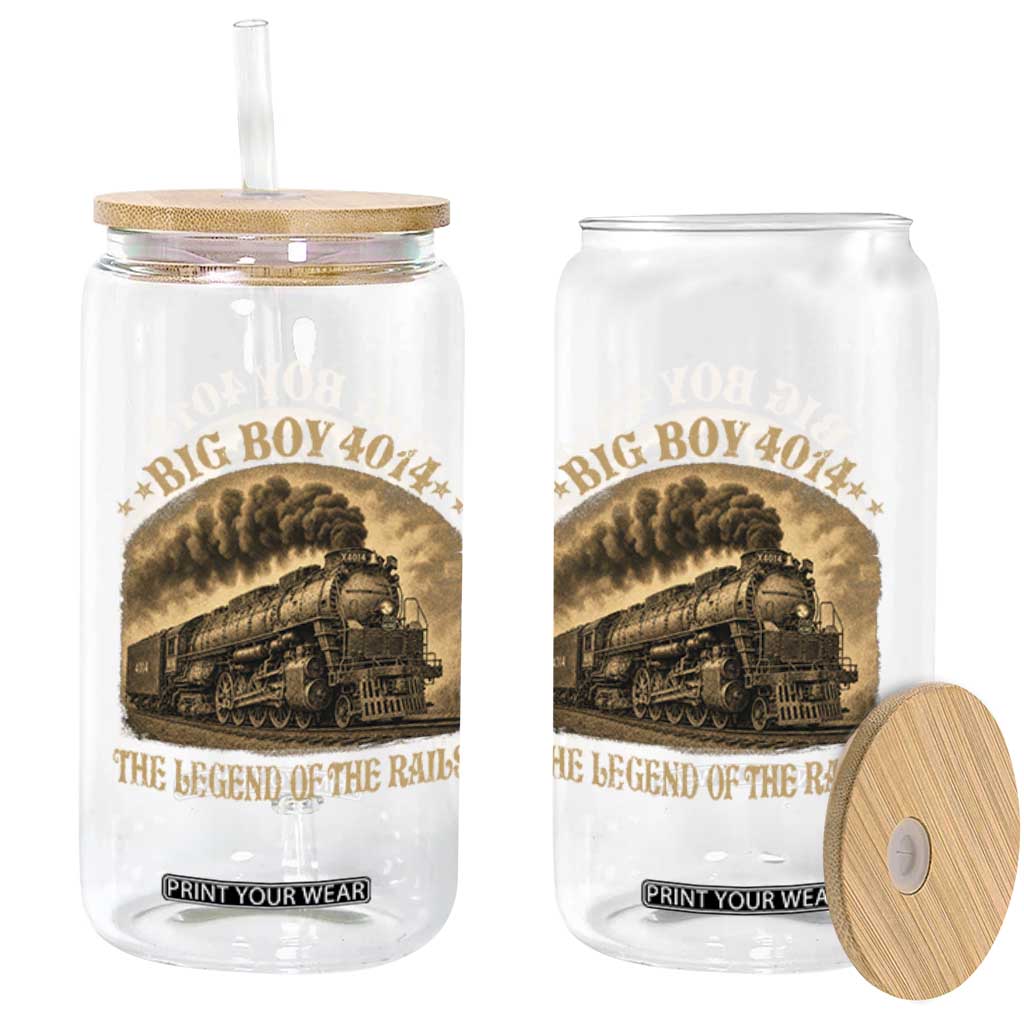Steam Locomotive Legend of The Rails Train Glass Can TS11 Print Your Wear