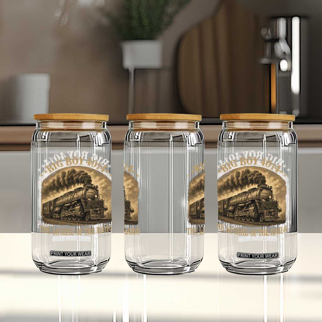 Steam Locomotive Legend of The Rails Train Glass Can TS11 Print Your Wear