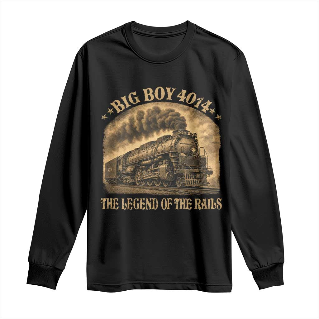 Steam Locomotive Legend of The Rails Train Long Sleeve Shirt TS11 Black Print Your Wear