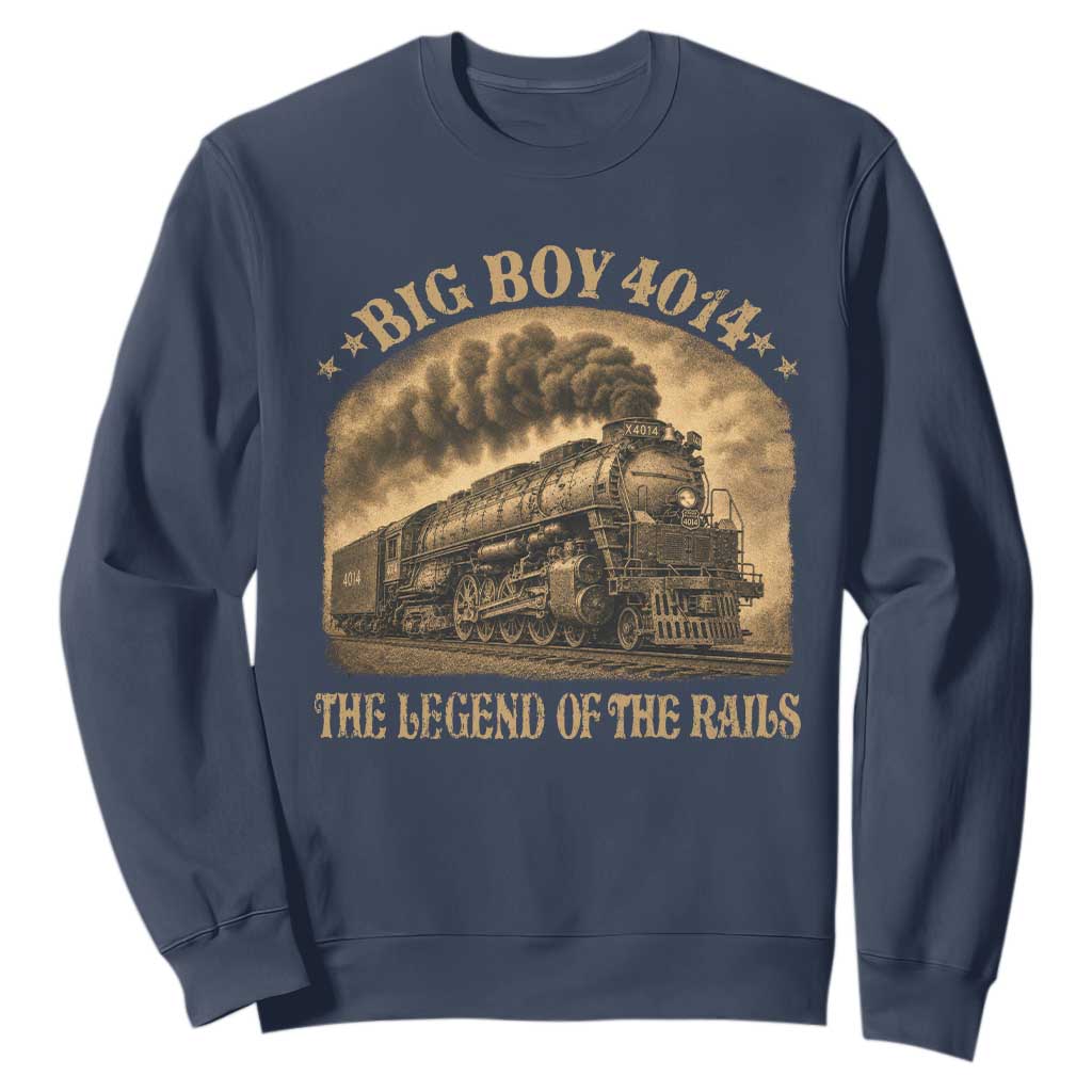 Steam Locomotive Legend of The Rails Train Sweatshirt TS11 Navy Print Your Wear