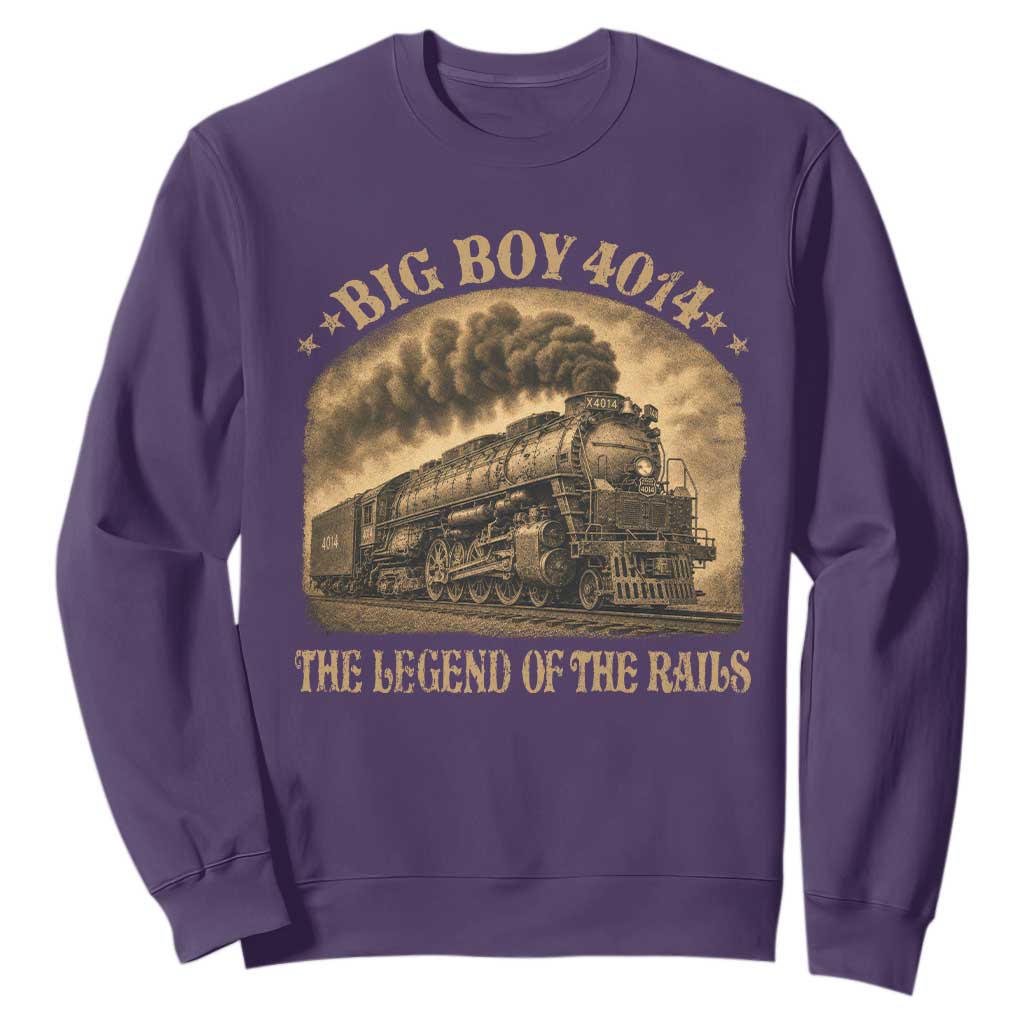 Steam Locomotive Legend of The Rails Train Sweatshirt TS11 Purple Print Your Wear