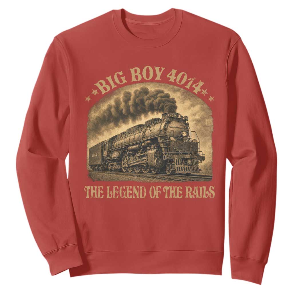 Steam Locomotive Legend of The Rails Train Sweatshirt TS11 Red Print Your Wear