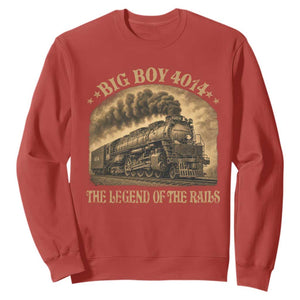 Steam Locomotive Legend of The Rails Train Sweatshirt TS11 Red Print Your Wear