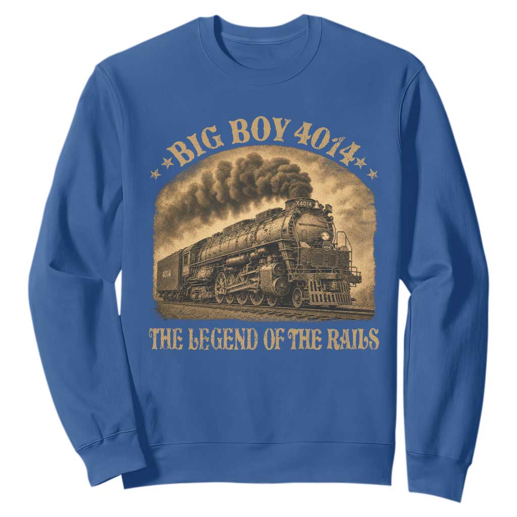 Steam Locomotive Legend of The Rails Train Sweatshirt TS11 Royal Blue Print Your Wear