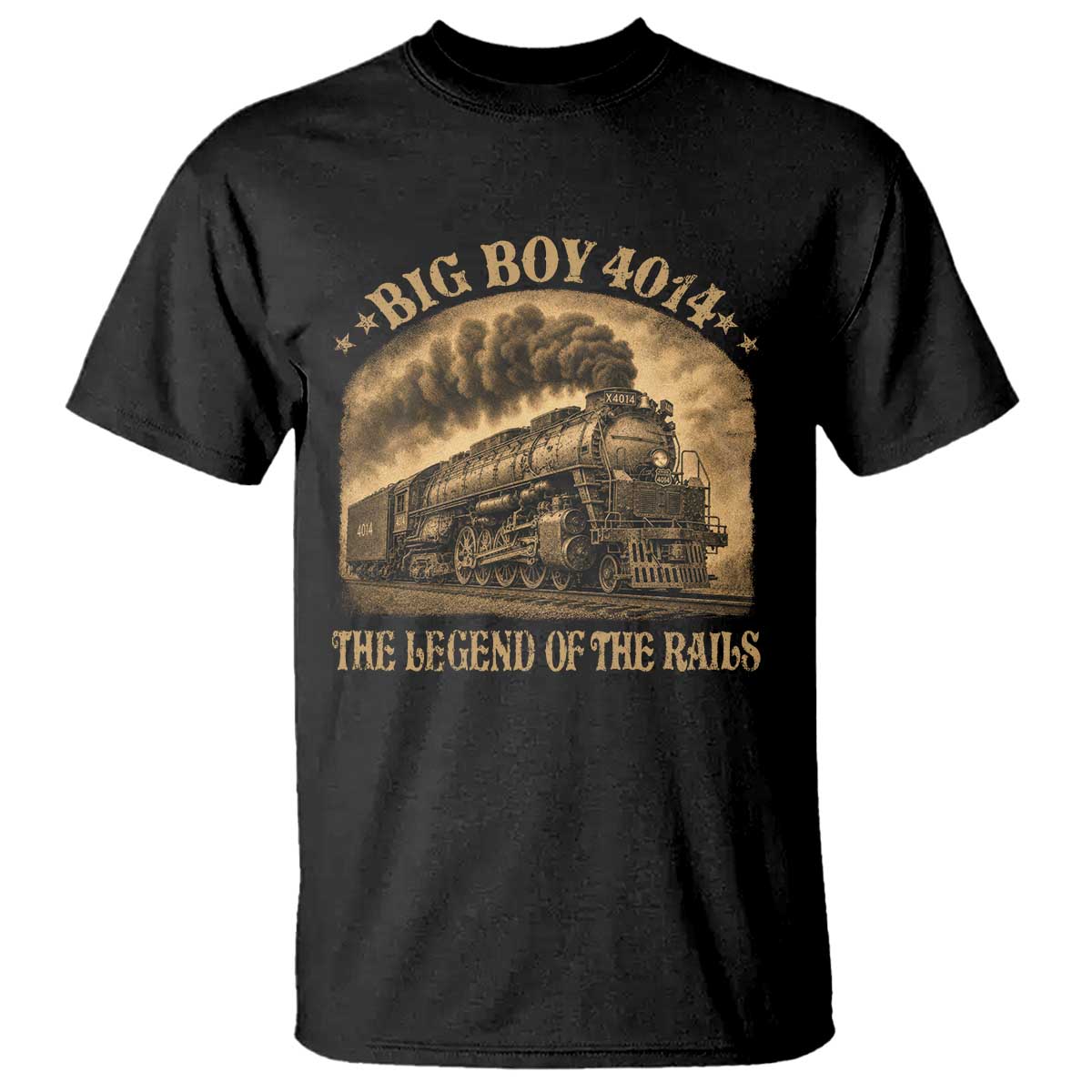Steam Locomotive Legend of The Rails Train T Shirt TS11 Black Print Your Wear