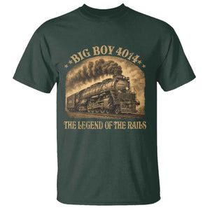 Steam Locomotive Legend of The Rails Train T Shirt TS11 Dark Forest Green Print Your Wear