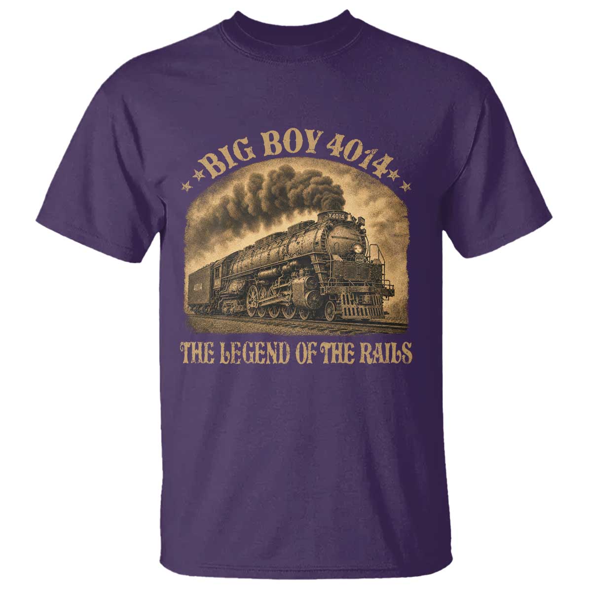 Steam Locomotive Legend of The Rails Train T Shirt TS11 Purple Print Your Wear