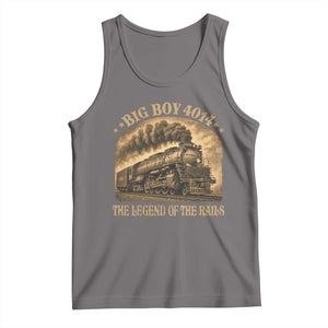 Steam Locomotive Legend of The Rails Train Tank Top TS11 Deep Heather Print Your Wear
