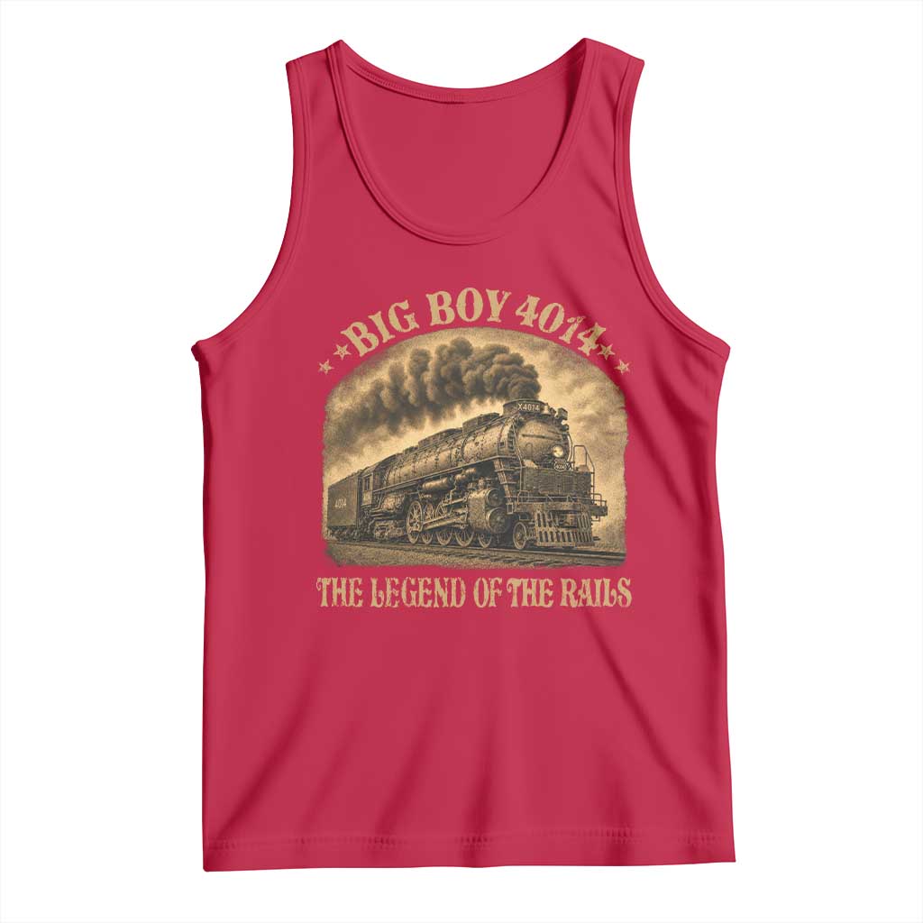 Steam Locomotive Legend of The Rails Train Tank Top TS11 Red Print Your Wear