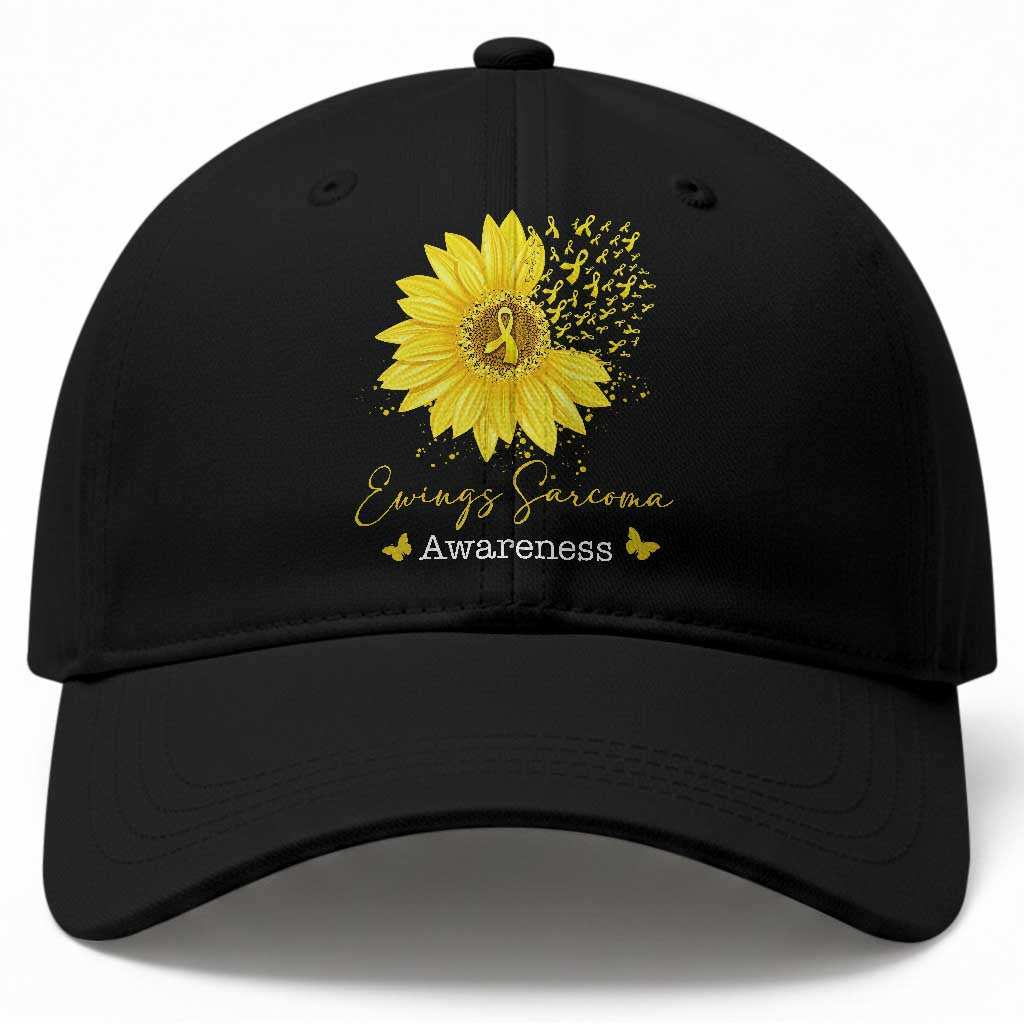 Ewings Sarcoma Awareness Baseball Cap Yellow Flower Petal Ribbons Sunflower TS11 Print Your Wear