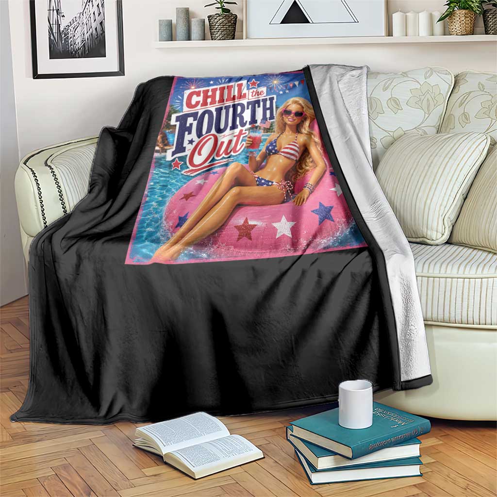 Chill The Fourth Out Doll Meme 4th of July Throw Blanket TS11 Print Your Wear
