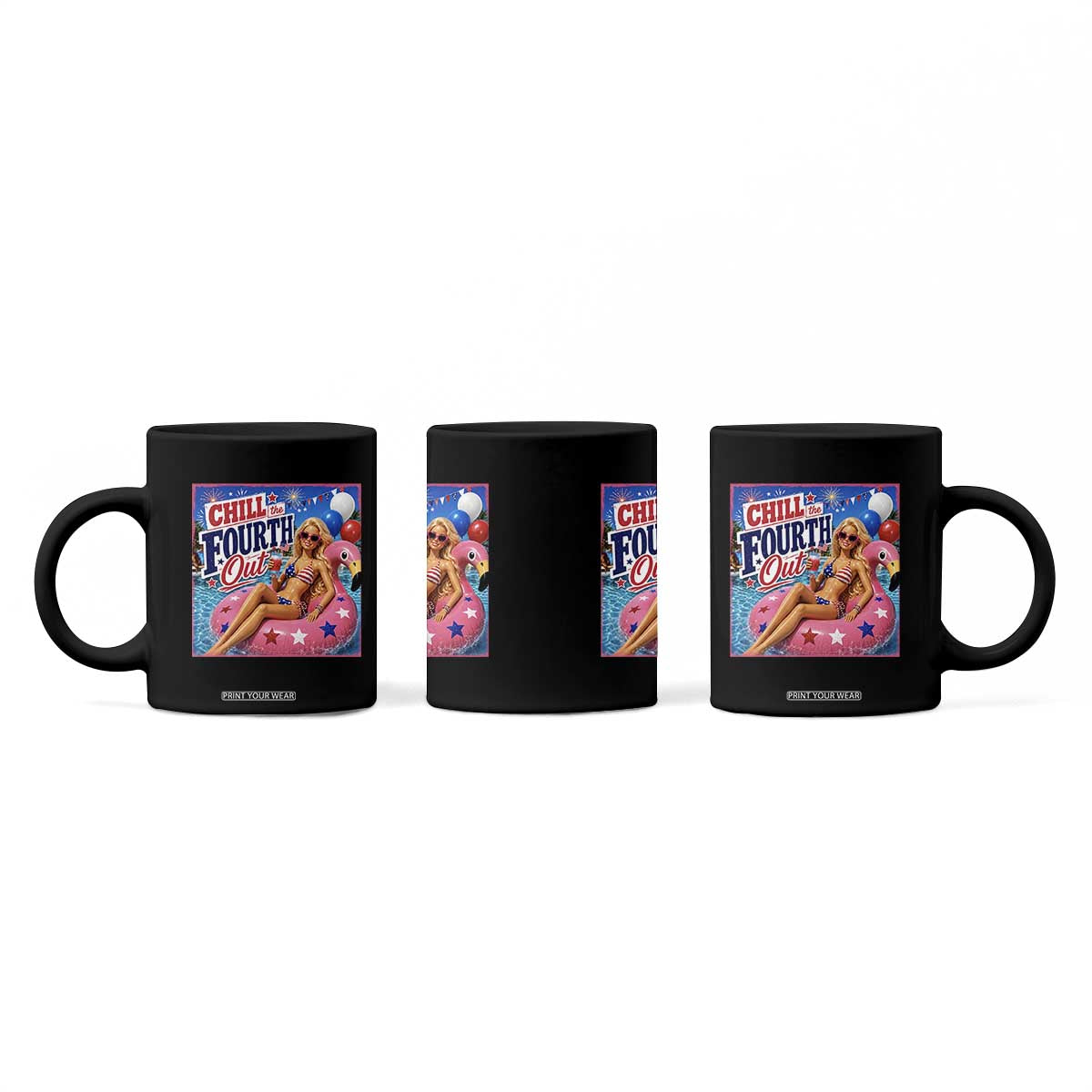 Chill The Fourth Out Doll Meme 4th of July Coffee Mug TS11 Print Your Wear