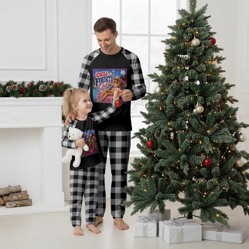 Chill The Fourth Out Doll Meme 4th of July Plaid Pajama Set TS11 White Plaid Print Your Wear