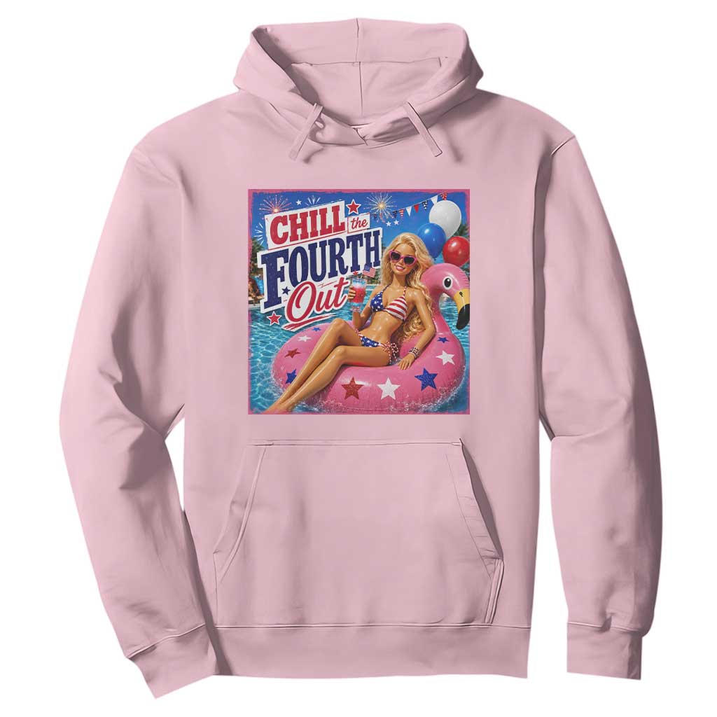 Chill The Fourth Out Doll Meme 4th of July Hoodie TS11 Light Pink Print Your Wear