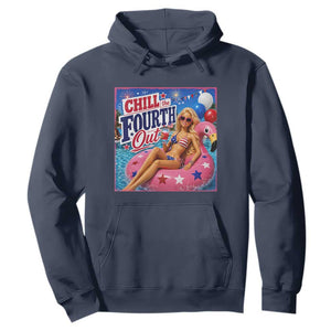 Chill The Fourth Out Doll Meme 4th of July Hoodie TS11 Navy Print Your Wear