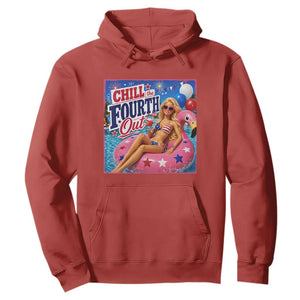 Chill The Fourth Out Doll Meme 4th of July Hoodie TS11 Red Print Your Wear