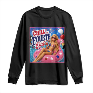 Chill The Fourth Out Doll Meme 4th of July Long Sleeve Shirt TS11 Black Print Your Wear