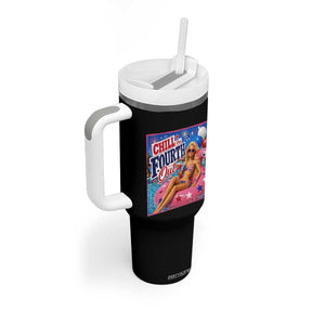 Chill The Fourth Out Doll Meme 4th of July Tumbler With Handle TS11 Print Your Wear