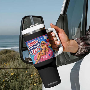 Chill The Fourth Out Doll Meme 4th of July Tumbler With Handle TS11 Print Your Wear