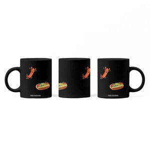 Funny Chicago Style Hot Dog Sausage Jumping Into Bun BBQ Coffee Mug TS11 Print Your Wear