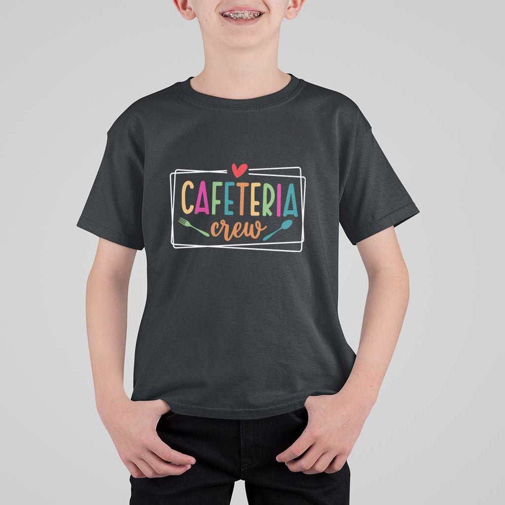 Cafeteria Crew T Shirt For Kid Lunch Lady Squad Spoon Fork TS11 Black Print Your Wear