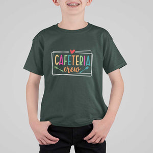 Cafeteria Crew T Shirt For Kid Lunch Lady Squad Spoon Fork TS11 Dark Forest Green Print Your Wear