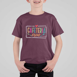 Cafeteria Crew T Shirt For Kid Lunch Lady Squad Spoon Fork TS11 Maroon Print Your Wear