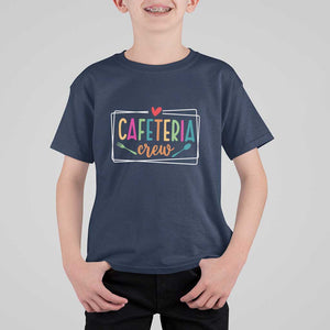 Cafeteria Crew T Shirt For Kid Lunch Lady Squad Spoon Fork TS11 Navy Print Your Wear