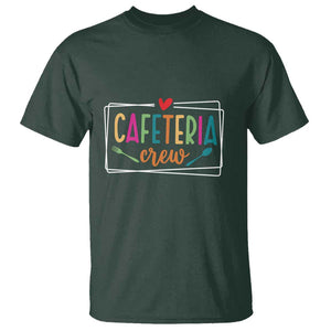 Cafeteria Crew T Shirt Lunch Lady Squad Spoon Fork TS11 Dark Forest Green Print Your Wear