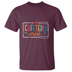 Cafeteria Crew T Shirt Lunch Lady Squad Spoon Fork TS11 Maroon Print Your Wear