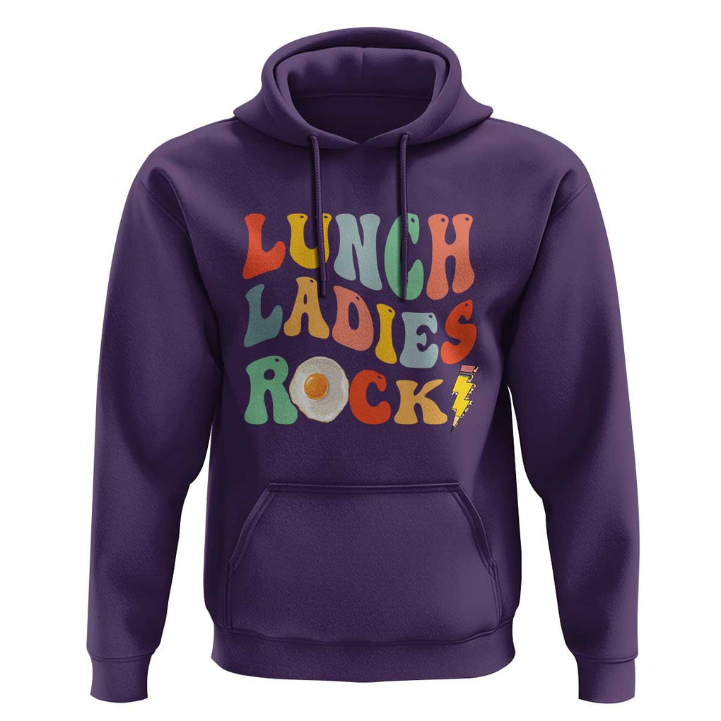 Lunch Ladies Rock Hoodie Retro Groovy Cafeteria Crew Egg Pencil TS11 Purple Print Your Wear