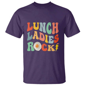 Lunch Ladies Rock T Shirt Retro Groovy Cafeteria Crew Egg Pencil TS11 Purple Print Your Wear